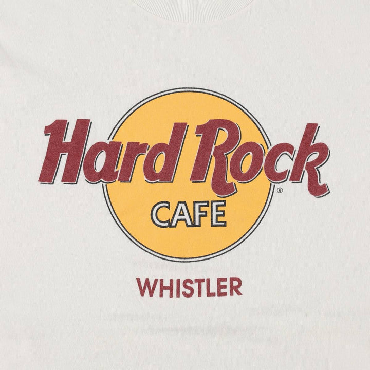 HARD ROCK CAFE Hard Rock Cafe Advertising T-shirt Made in USA Men's L size cotton white type Vintage Second Hand