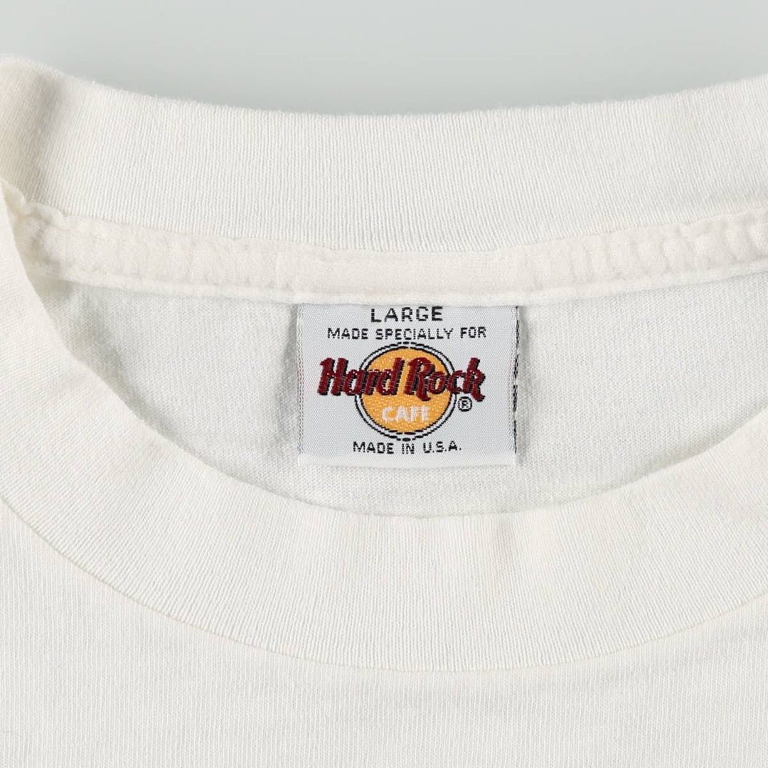 HARD ROCK CAFE Hard Rock Cafe Advertising T-shirt Made in USA Men's L Vintage cotton white type Vintage Second Hand