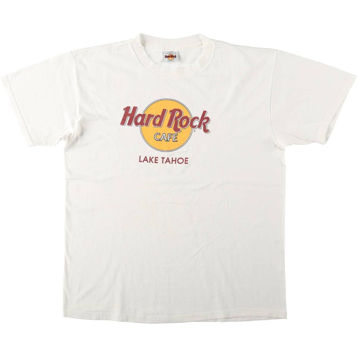 90'S HARD ROCK CAFE Hard Rock Cafe Advertising T-shirt Made in USA Men's L Vintage cotton white type Vintage Second Hand