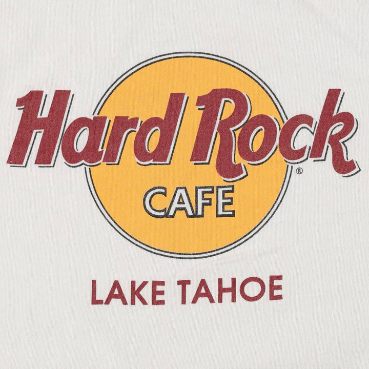 90'S HARD ROCK CAFE Hard Rock Cafe Advertising T-shirt Made in USA Men's L Vintage cotton white type Vintage Second Hand