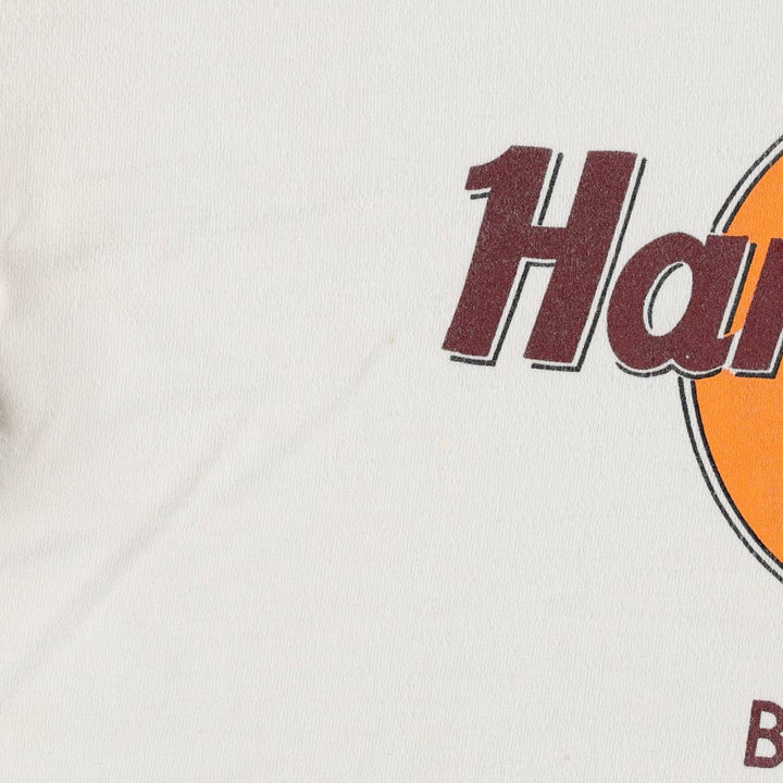 90'S HARD ROCK CAFE Hard Rock Cafe Advertising T-shirt Men's L equivalent Vintage cotton white type Vintage Second Hand