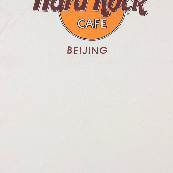 90'S HARD ROCK CAFE Hard Rock Cafe Advertising T-shirt Men's L equivalent Vintage cotton white type Vintage Second Hand
