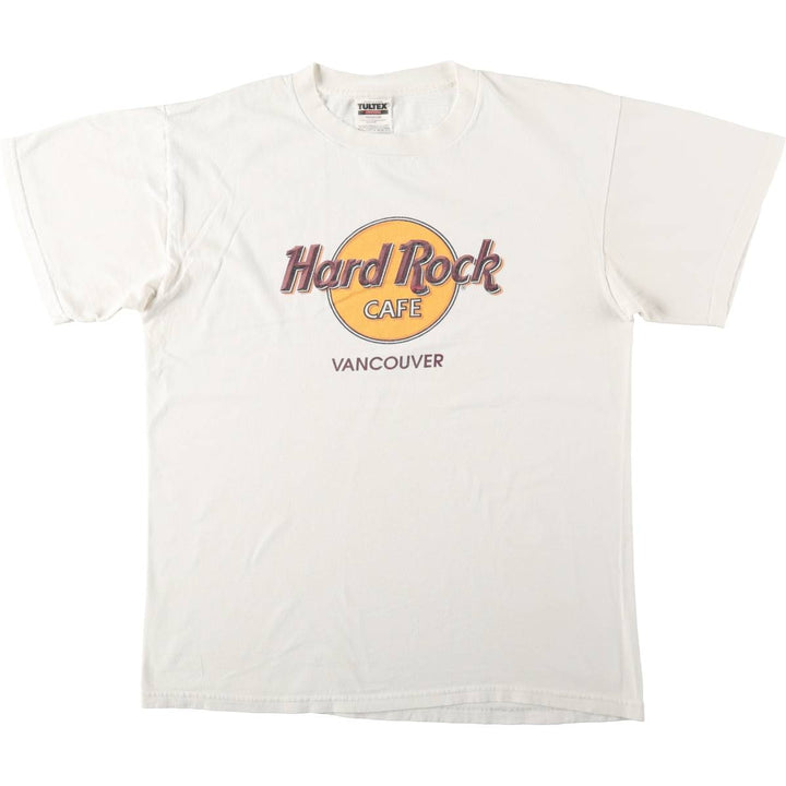 90'S TULTEX HARD ROCK CAFE advertising T-shirt, men's size L equivalent, vintage. cotton white type Vintage Second Hand