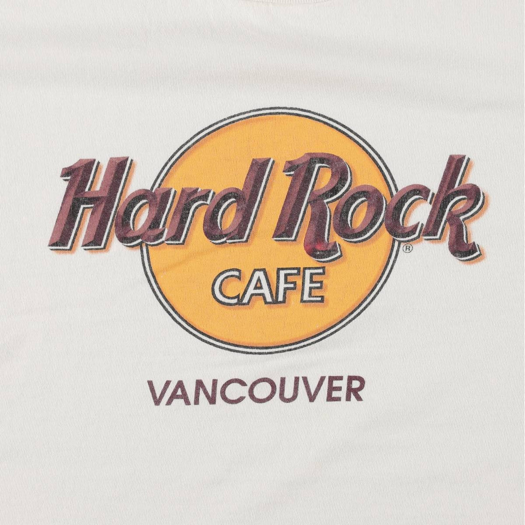 90'S TULTEX HARD ROCK CAFE advertising T-shirt, men's size L equivalent, vintage. cotton white type Vintage Second Hand