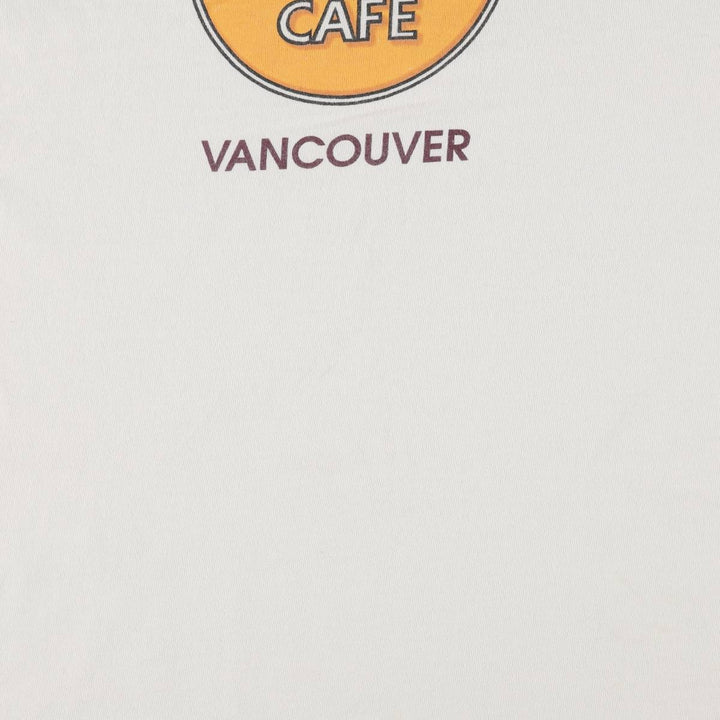 90'S TULTEX HARD ROCK CAFE advertising T-shirt, men's size L equivalent, vintage. cotton white type Vintage Second Hand
