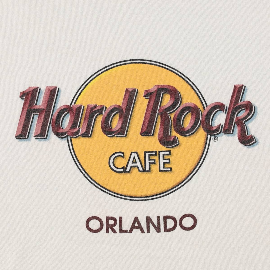 90'S HARD ROCK CAFE Hard Rock Cafe Advertising T-shirt Made in USA Men's L Vintage cotton white type Vintage Second Hand