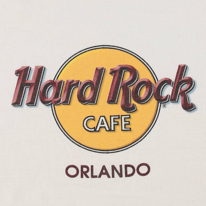 90'S HARD ROCK CAFE Hard Rock Cafe Advertising T-shirt Made in USA Men's L Vintage cotton white type Vintage Second Hand