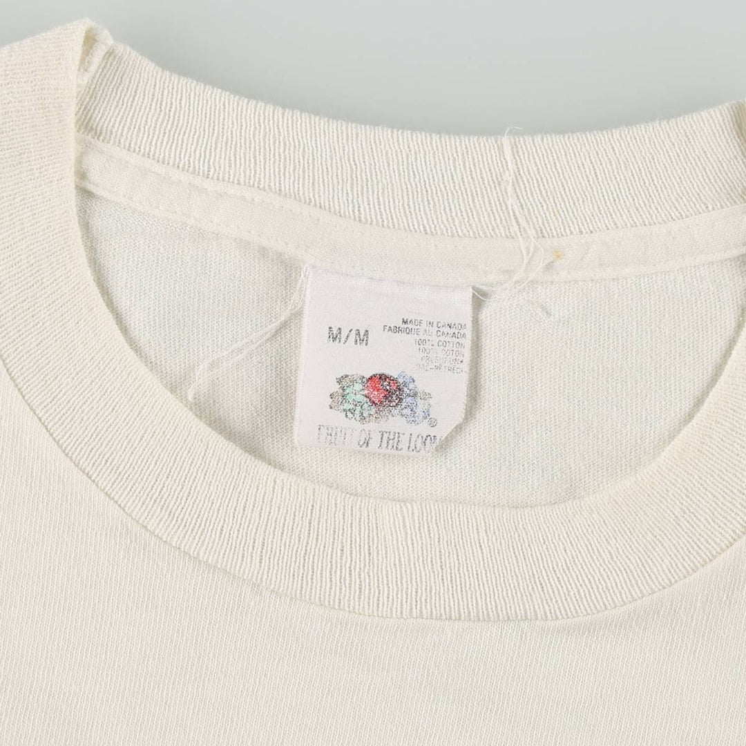 90'S Fruit of the Loom Hard Rock Cafe Advertising T-Shirt, Made in Canada, Men's Size M (approx.), Vintage cotton white type Vintage Second Hand