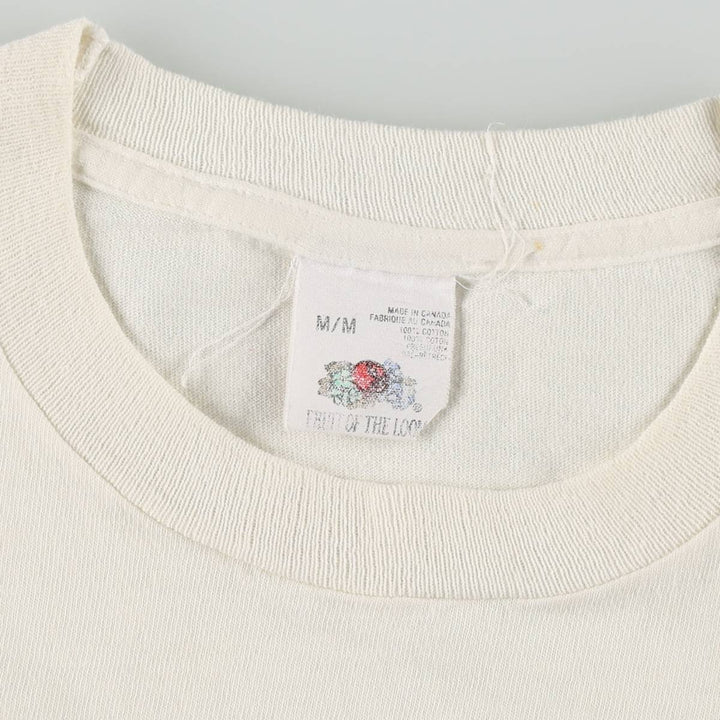 90'S Fruit of the Loom Hard Rock Cafe Advertising T-Shirt, Made in Canada, Men's Size M (approx.), Vintage cotton white type Vintage Second Hand