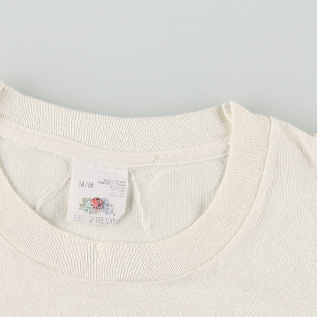 90'S Fruit of the Loom Hard Rock Cafe Advertising T-Shirt, Made in Canada, Men's Size M (approx.), Vintage cotton white type Vintage Second Hand