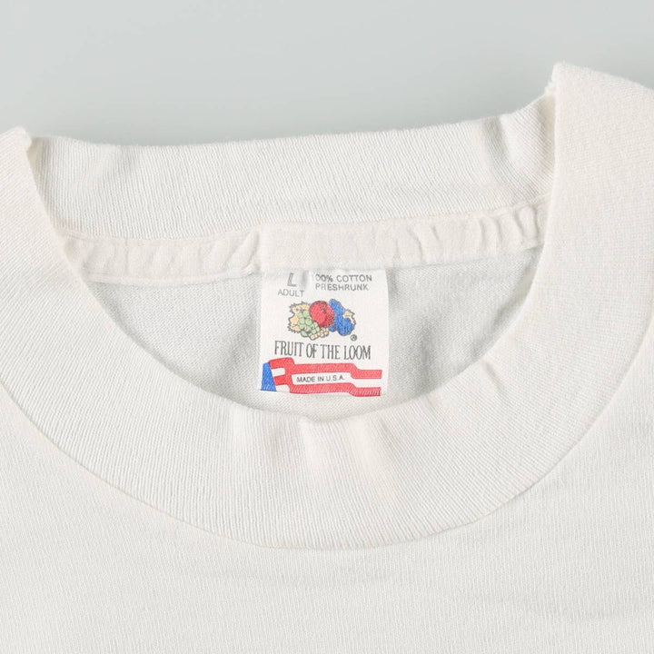90'S Fruit of the Loom Cheers Advertising T-Shirt, Made in USA, Men's Size L (approx.), Vintage cotton black type Vintage Second Hand