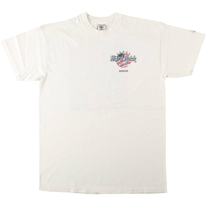 90'S HARD ROCK CAFE Heavy Tee Advertising T-shirt Men's XL Vintage cotton white type Vintage Second Hand