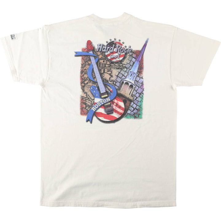 90'S HARD ROCK CAFE Heavy Tee Advertising T-shirt Men's XL Vintage cotton white type Vintage Second Hand