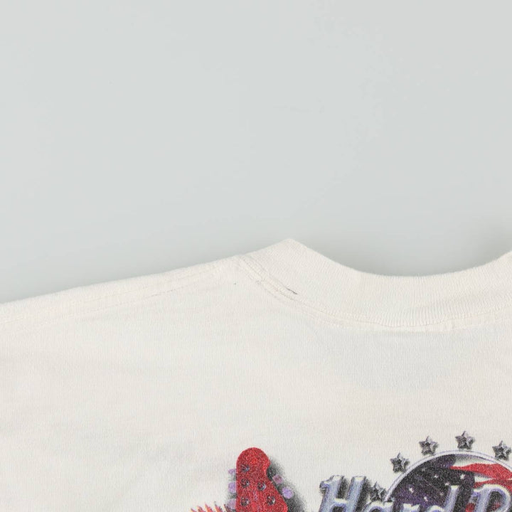 90'S HARD ROCK CAFE Heavy Tee Advertising T-shirt Men's XL Vintage cotton white type Vintage Second Hand