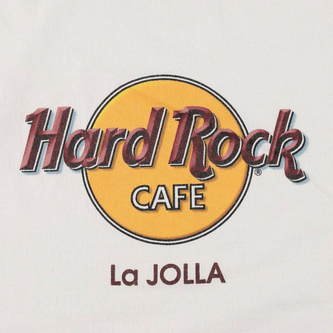 90'S HARD ROCK CAFE Hard Rock Cafe Advertising T-shirt Made in USA Men's L Vintage cotton white type Vintage Second Hand