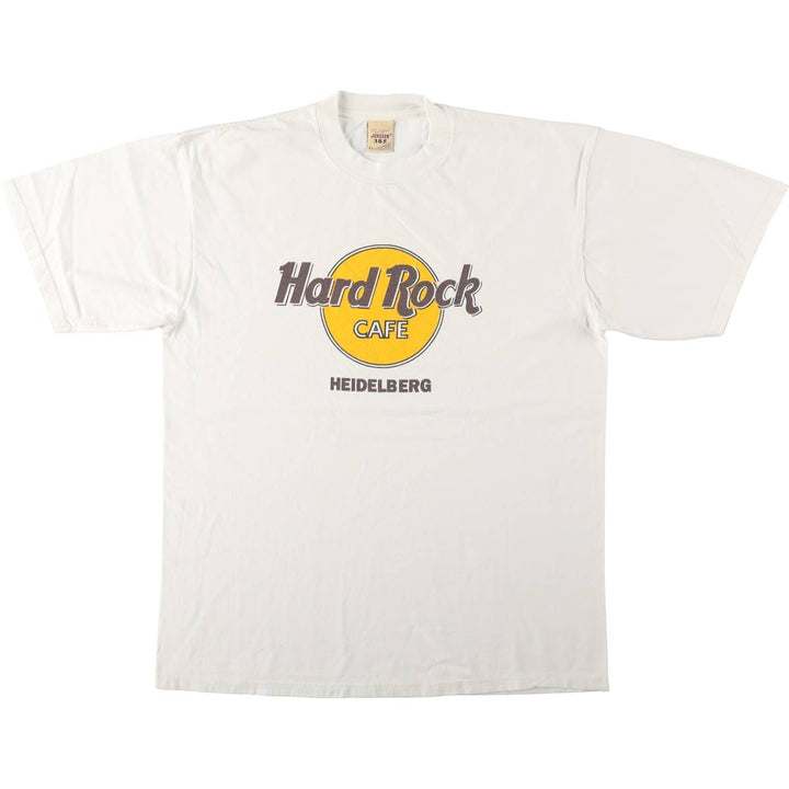 90'S Jerzees Hard Rock Cafe Advertising T-Shirt, Men's XL (approx.), Vintage cotton white type Vintage Second Hand