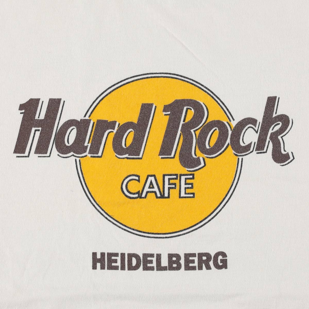 90'S Jerzees Hard Rock Cafe Advertising T-Shirt, Men's XL (approx.), Vintage cotton white type Vintage Second Hand