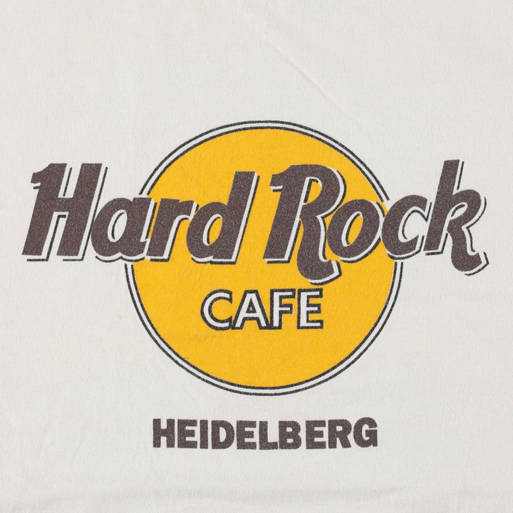90'S Jerzees Hard Rock Cafe Advertising T-Shirt, Men's XL (approx.), Vintage cotton white type Vintage Second Hand