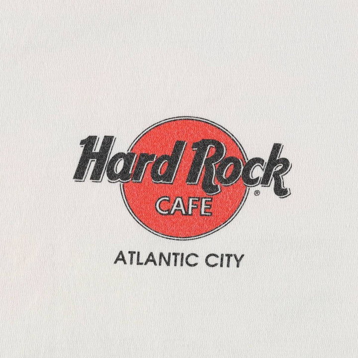 90'S HARD ROCK CAFE Heavy Tee Advertising T-shirt Made in USA Men's XL Vintage cotton white type Vintage Second Hand