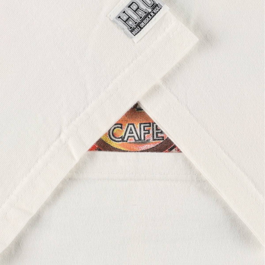 90'S HARD ROCK CAFE Heavy Tee Advertising T-shirt Made in USA Men's XL Vintage cotton white type Vintage Second Hand