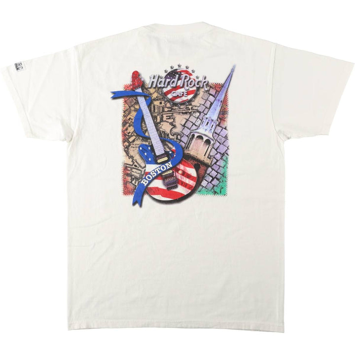 90'S Hard Rock Cafe Heavy Tee Advertising T-Shirt, Men's Size L (approx.), Vintage cotton white type Vintage Second Hand