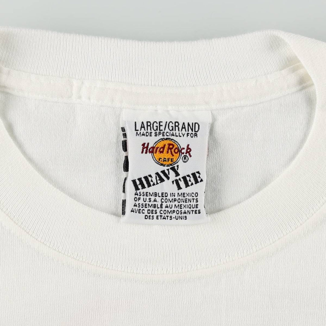 90'S Hard Rock Cafe Heavy Tee Advertising T-Shirt, Men's Size L (approx.), Vintage cotton white type Vintage Second Hand