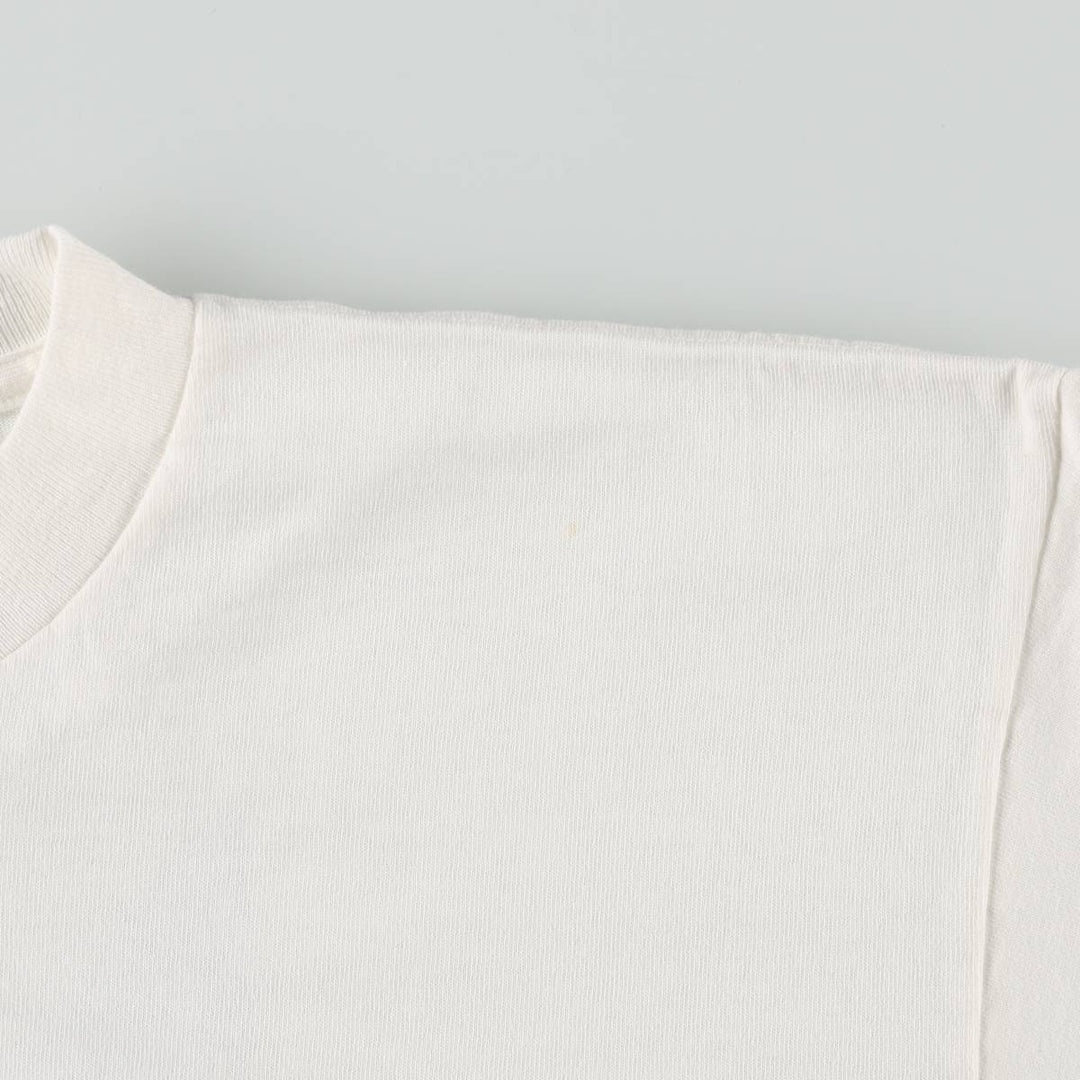 90'S Gildan Heavy Weight Boston Advance Advertising T-Shirt, Made in Canada, Men's XL equivalent, Vintage cotton white type Vintage Second Hand