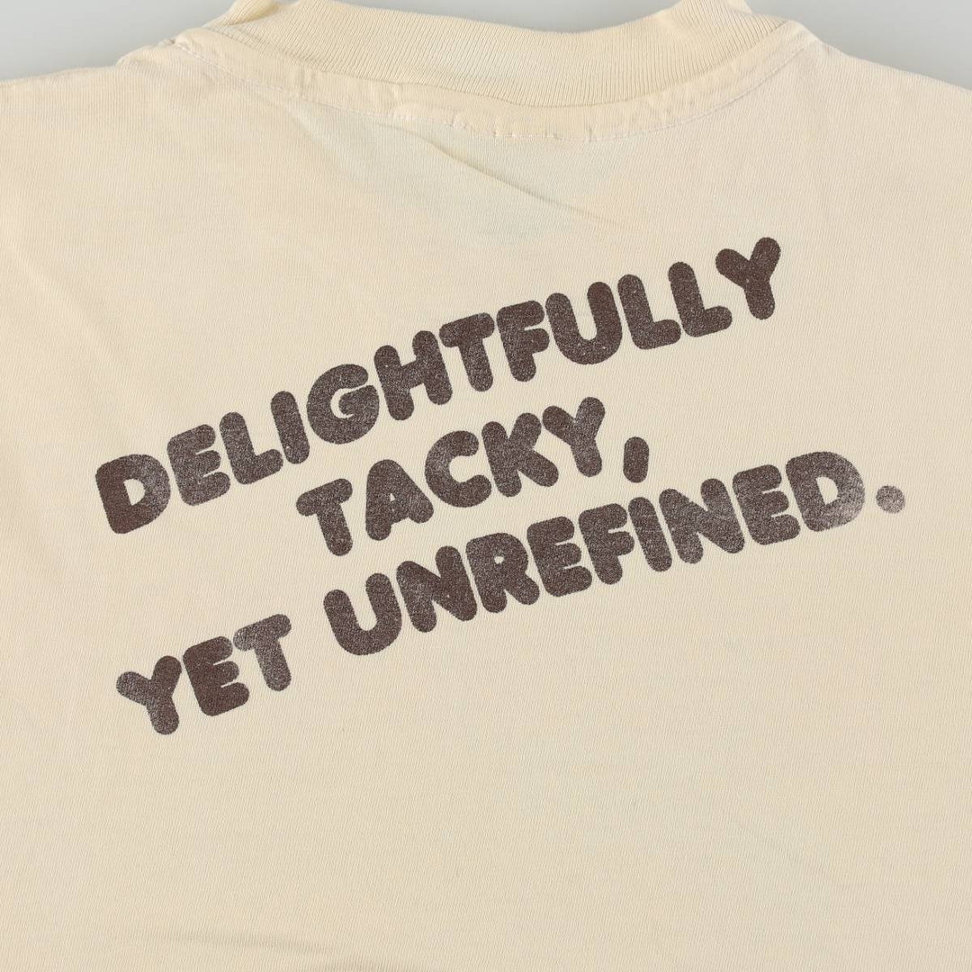 90'S Hanes BEEFY-T HOOTERS advertising t-shirt, made in USA, men's size L equivalent, vintage. cotton unbleached Vintage Second Hand