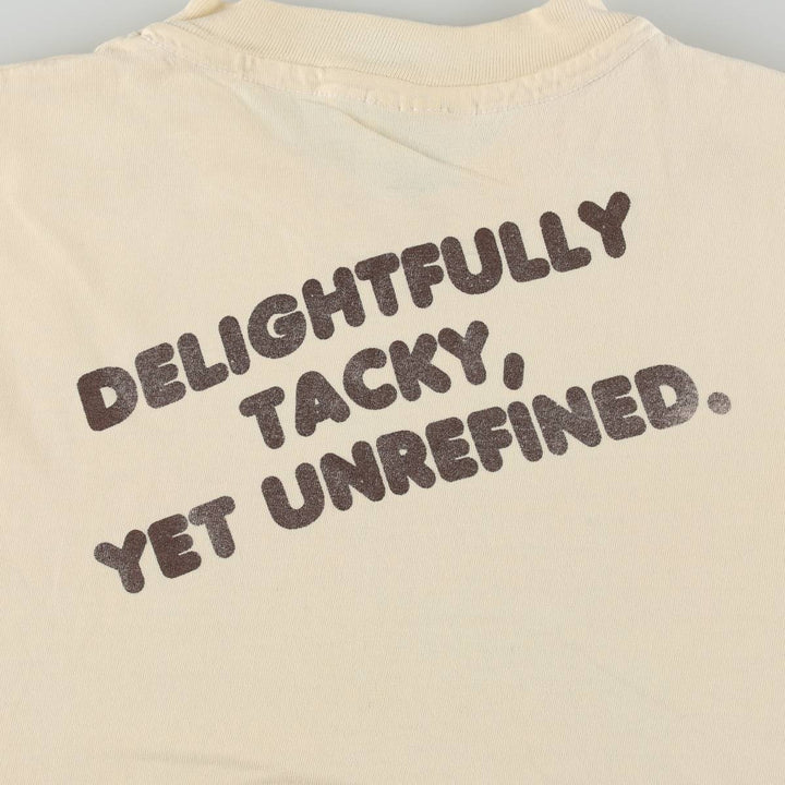 90'S Hanes BEEFY-T HOOTERS advertising t-shirt, made in USA, men's size L equivalent, vintage. cotton unbleached Vintage Second Hand