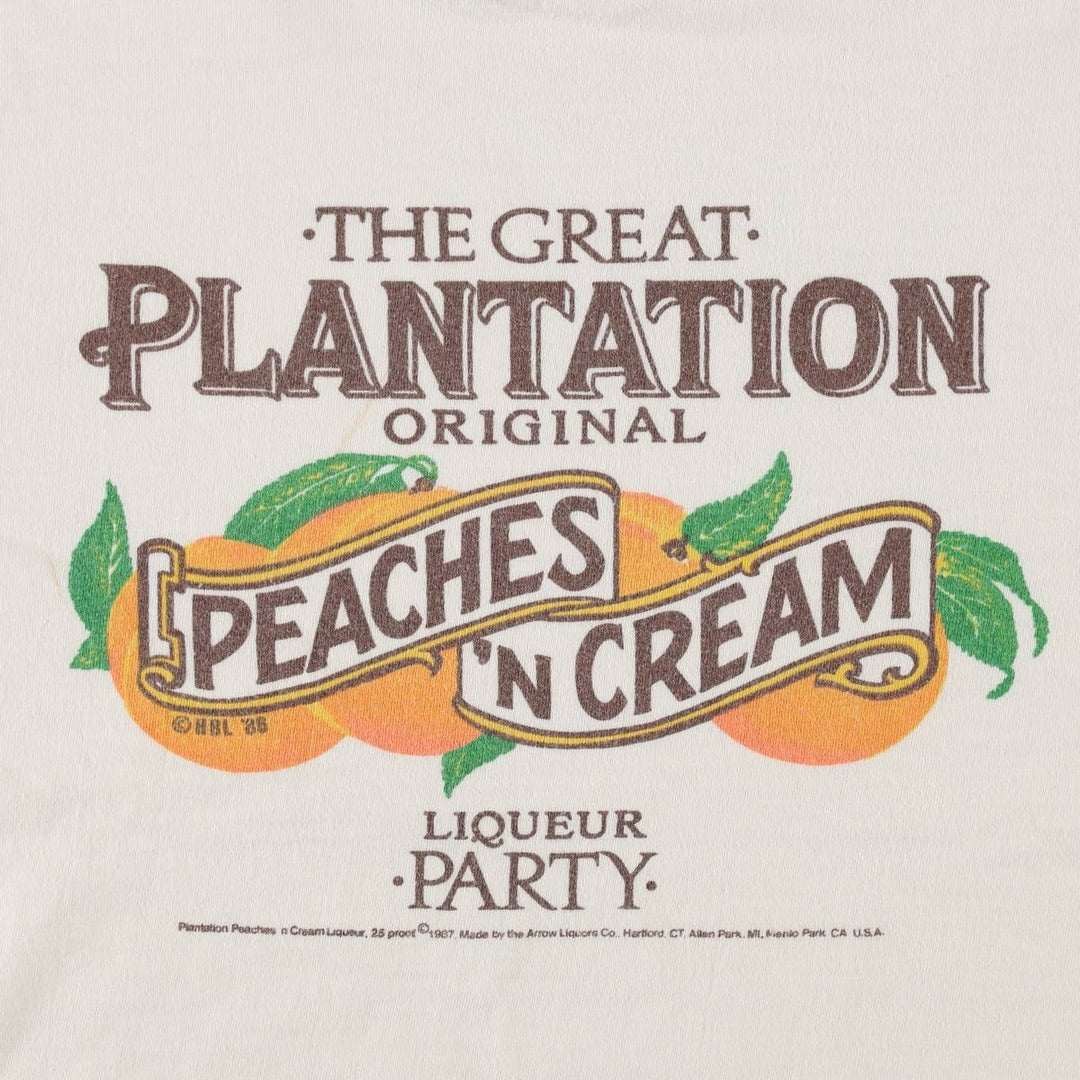 80'S Tuff-Ones by Champion The Great Plantation Advertising T-Shirt, Made in USA, Men's XL equivalent, Vintage cotton white type Vintage Second Hand