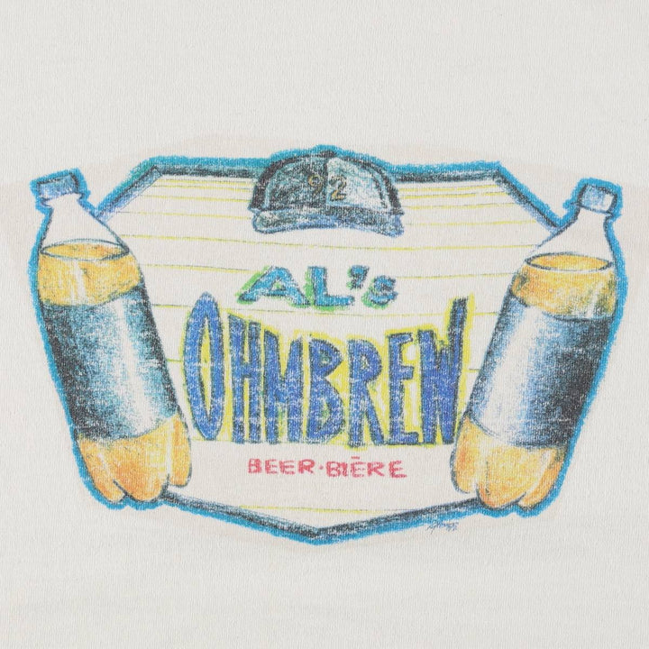 90'S Fruit of the Loom Advertising T-shirt, Made in Canada, Men's XL, Vintage cotton white type Vintage Second Hand