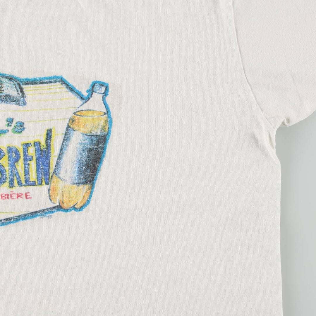 90'S Fruit of the Loom Advertising T-shirt, Made in Canada, Men's XL, Vintage cotton white type Vintage Second Hand