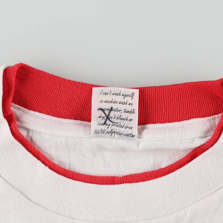 90'S SUGAR CREEK HEAVYWEIGHT BUDWEISER Advertising T-Shirt, Made in USA, Men's Size L (Equivalent), Vintage unclear white type Vintage Second Hand