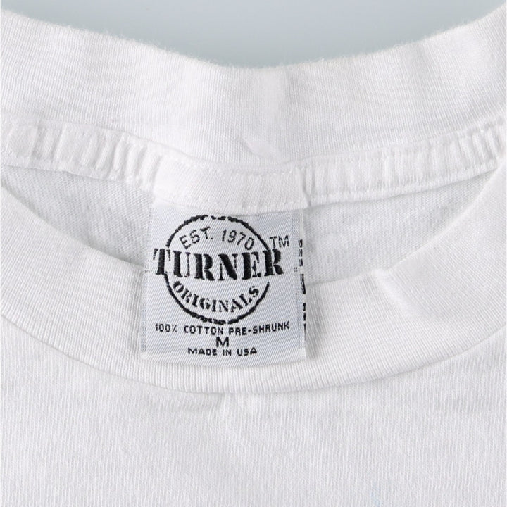 90'S Turner Originals Seal Pattern Animal T-Shirt, Made in USA, Men's Size M (Equivalent), Vintage cotton white type Vintage Second Hand