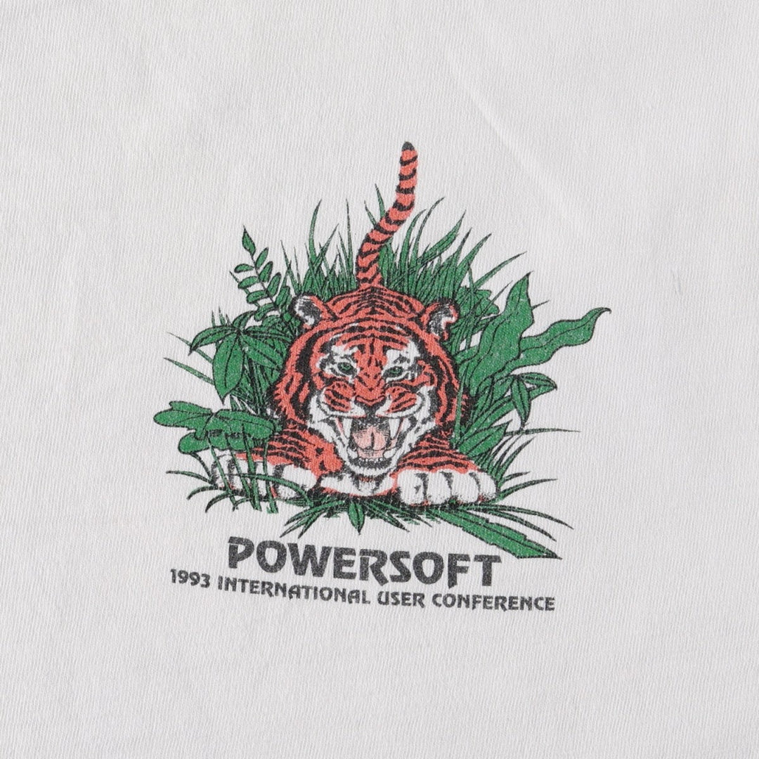 90'S Hanes BEEFY-T Animal T-Shirt, Made in USA, Men's XL equivalent, Vintage cotton white type Vintage Second Hand