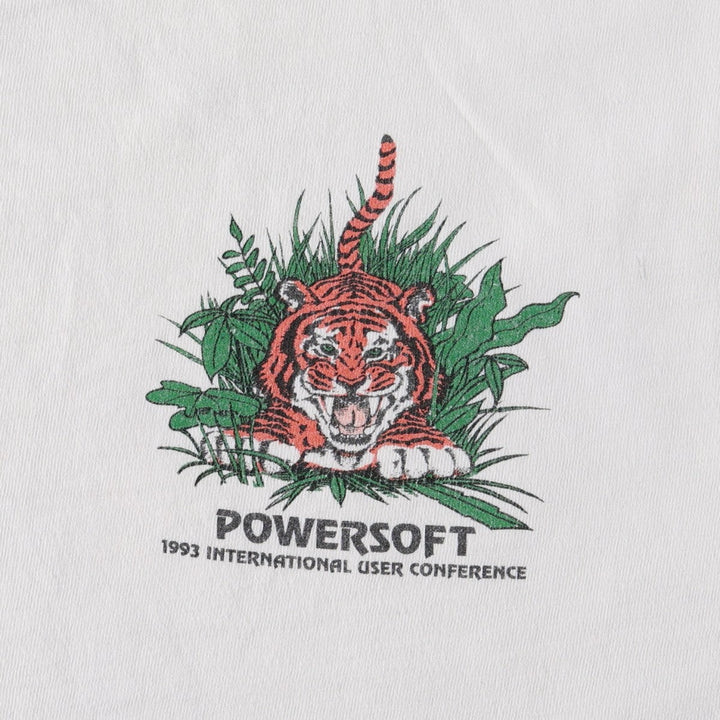 90'S Hanes BEEFY-T Animal T-Shirt, Made in USA, Men's XL equivalent, Vintage cotton white type Vintage Second Hand