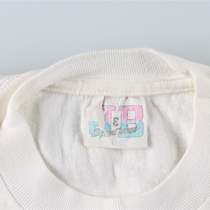90'S J and B Lizard Pattern Animal T-Shirt, Men's Size L (Equivalent), Vintage unclear white type Vintage Second Hand