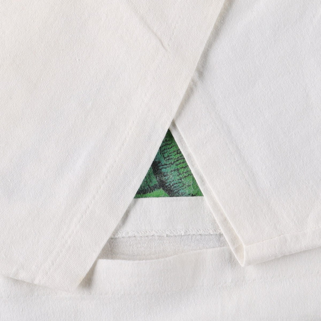 90'S J and B Lizard Pattern Animal T-Shirt, Men's Size L (Equivalent), Vintage unclear white type Vintage Second Hand