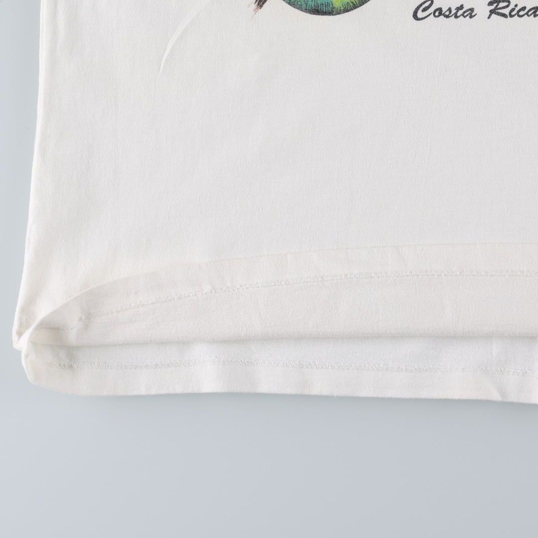 90'S J and B Lizard Pattern Animal T-Shirt, Men's Size L (Equivalent), Vintage unclear white type Vintage Second Hand