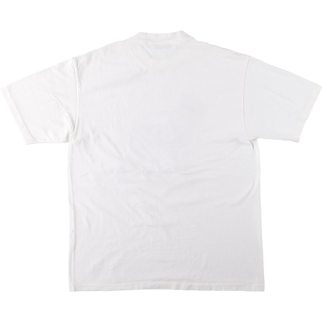 ONEITA Power PRO Dog Print Animal T-Shirt, Made in USA, Men's Size L (Equivalent), Vintage cotton white type Vintage Second Hand