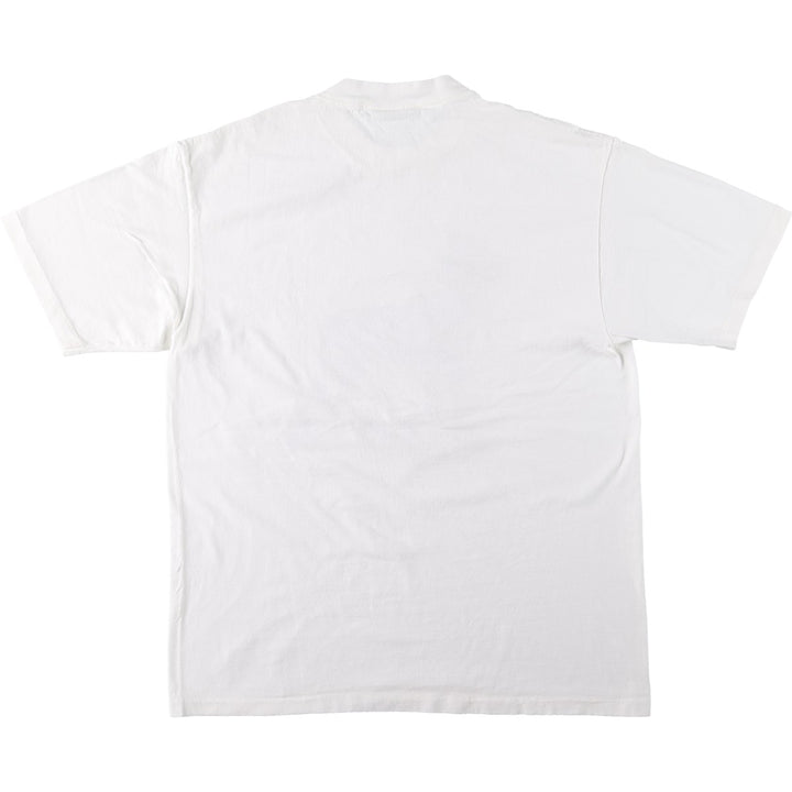 ONEITA Power PRO Dog Print Animal T-Shirt, Made in USA, Men's Size L (Equivalent), Vintage cotton white type Vintage Second Hand