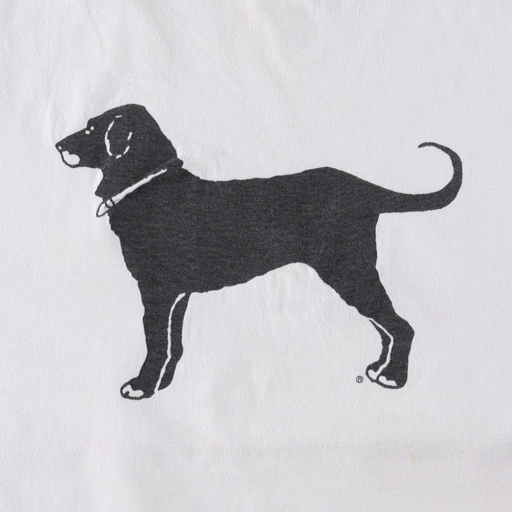 90'S Hanes BEEFY-T The Black Dog Animal T-Shirt, Made in USA, Men's XL equivalent, Vintage cotton white type Vintage Second Hand