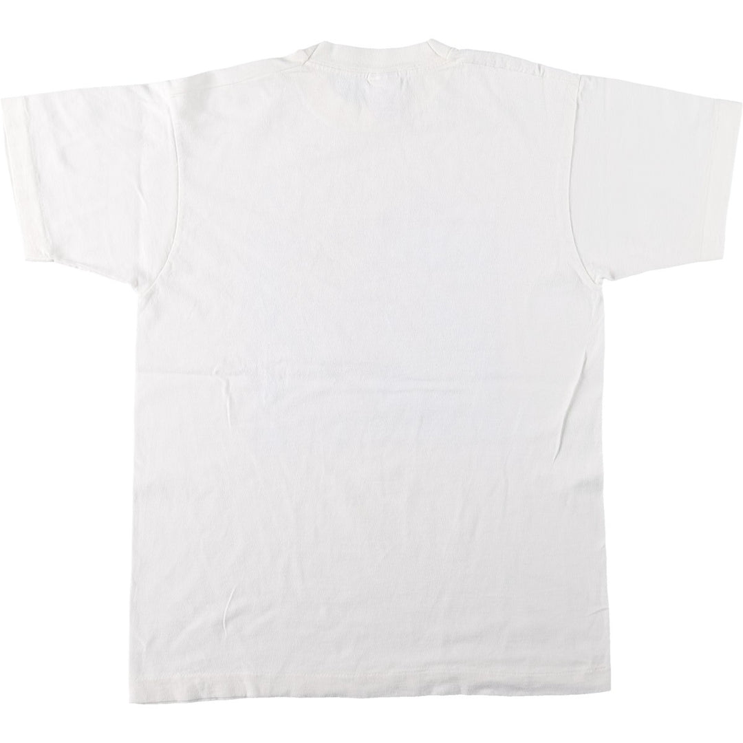 90'S Fruit of the Loom fish print animal t-shirt, men's size L (approx.) cotton white type Vintage Second Hand