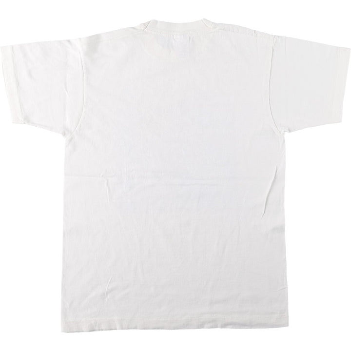90'S Fruit of the Loom fish print animal t-shirt, men's size L (approx.) cotton white type Vintage Second Hand