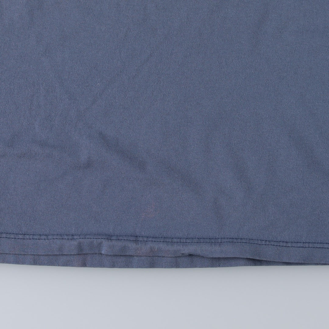 90'S TULTEX fish print animal t-shirt, made in USA, men's size XL equivalent, vintage. cotton blue type Vintage Second Hand