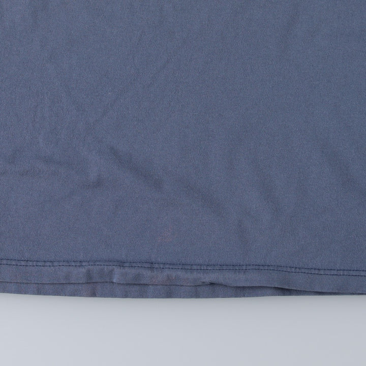 90'S TULTEX fish print animal t-shirt, made in USA, men's size XL equivalent, vintage. cotton blue type Vintage Second Hand
