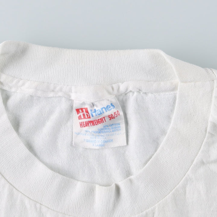 90'S Hanes Animal Pattern Fish Print T-Shirt, Made in USA, Men's XL (approx.), Vintage cotton white type Vintage Second Hand