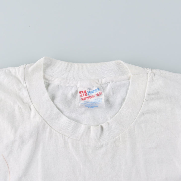 90'S Hanes Animal Pattern Fish Print T-Shirt, Made in USA, Men's XL (approx.), Vintage cotton white type Vintage Second Hand
