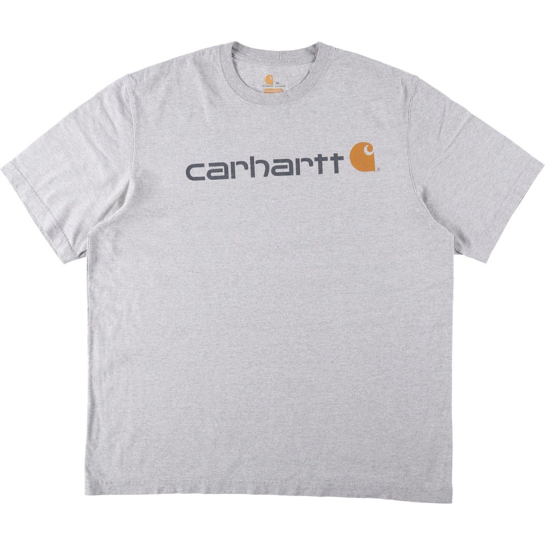Carhartt ORIGINAL FIT short sleeve logo T-shirt, men's XL size cotton gray type Vintage Second Hand