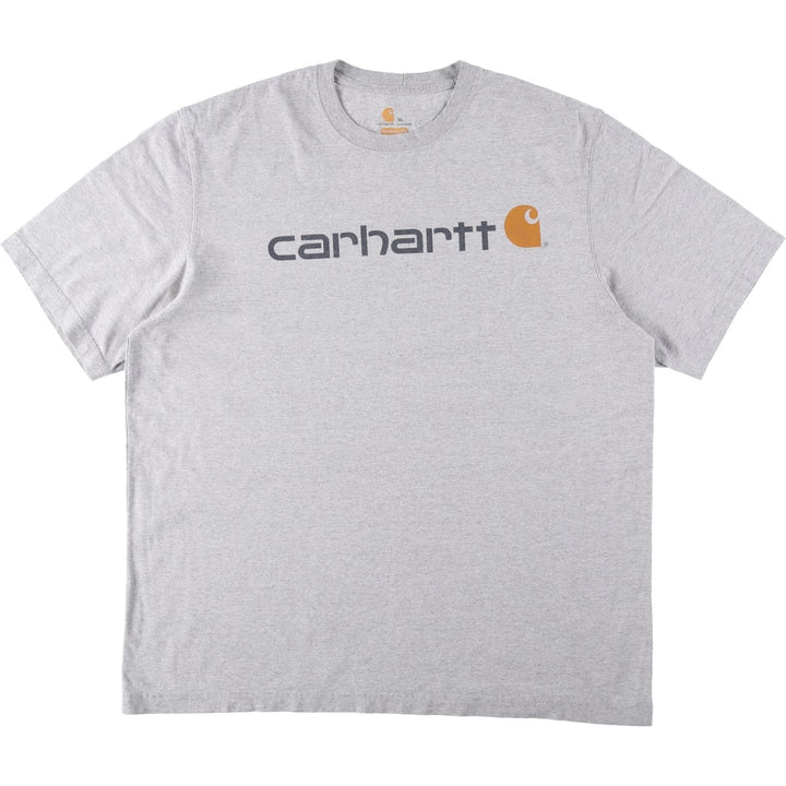 Carhartt ORIGINAL FIT short sleeve logo T-shirt, men's XL size cotton gray type Vintage Second Hand